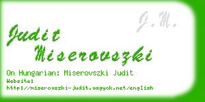 judit miserovszki business card